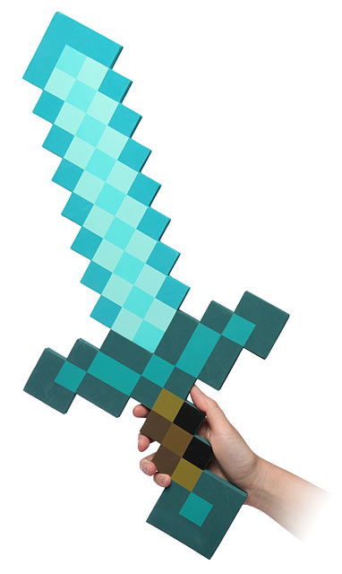 382x640 Minecraft Foam Diamond Sword Thinkgeek