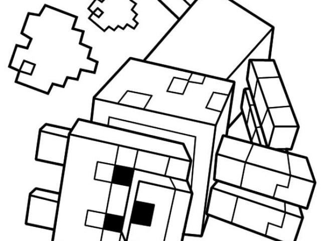 640x480 Drawn Dog Minecraft