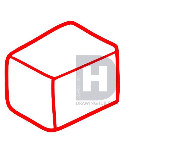 834x707 How To Draw A Minecraft Wolf, Step