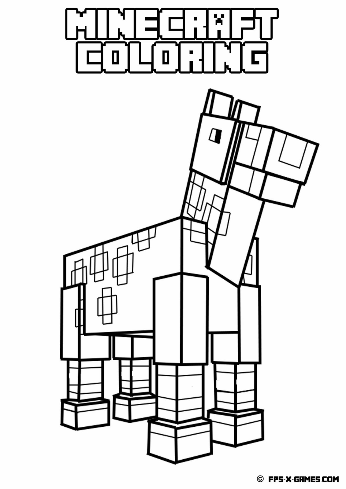 1131x1600 Minecraft To Color For Children