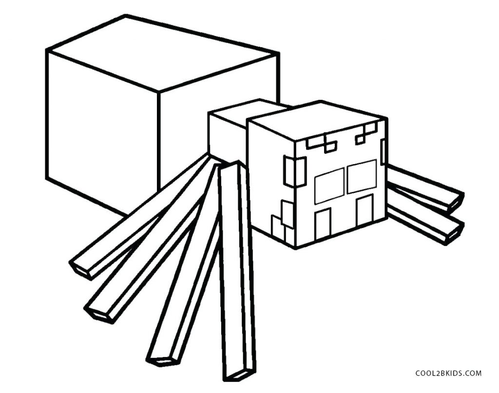 1024x807 Nice Inspiration Ideas Minecraft Spider Coloring Pages Colouring