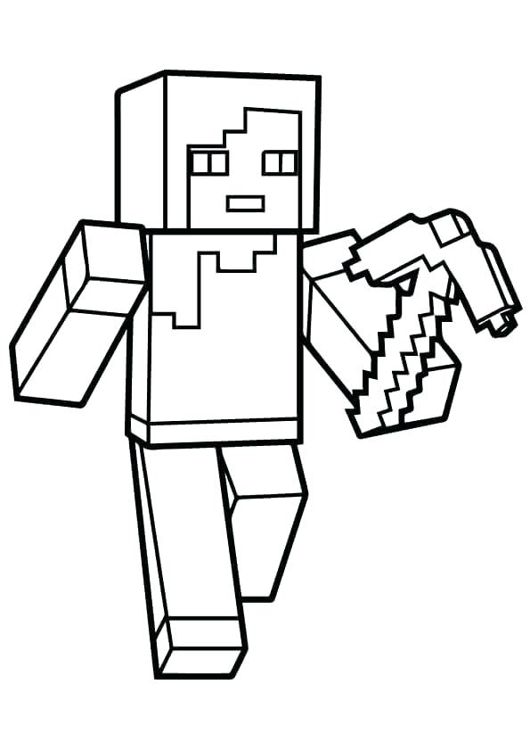 595x842 Printable Minecraft Coloring Pages