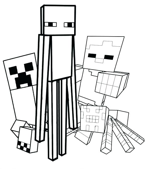 585x671 Coloring Pages For Minecraft Coloring Pages For Color
