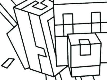 440x330 Minecraft Wolf Coloring