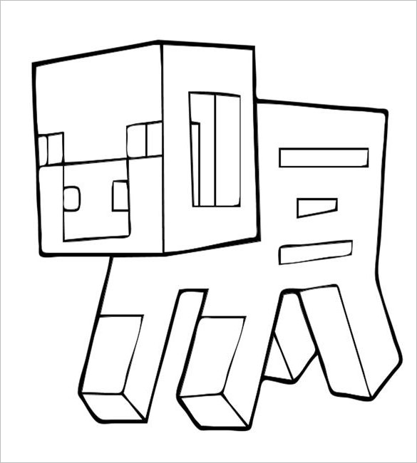 585x650 Free Minecraft Coloring Pages Funf Pandroid Co