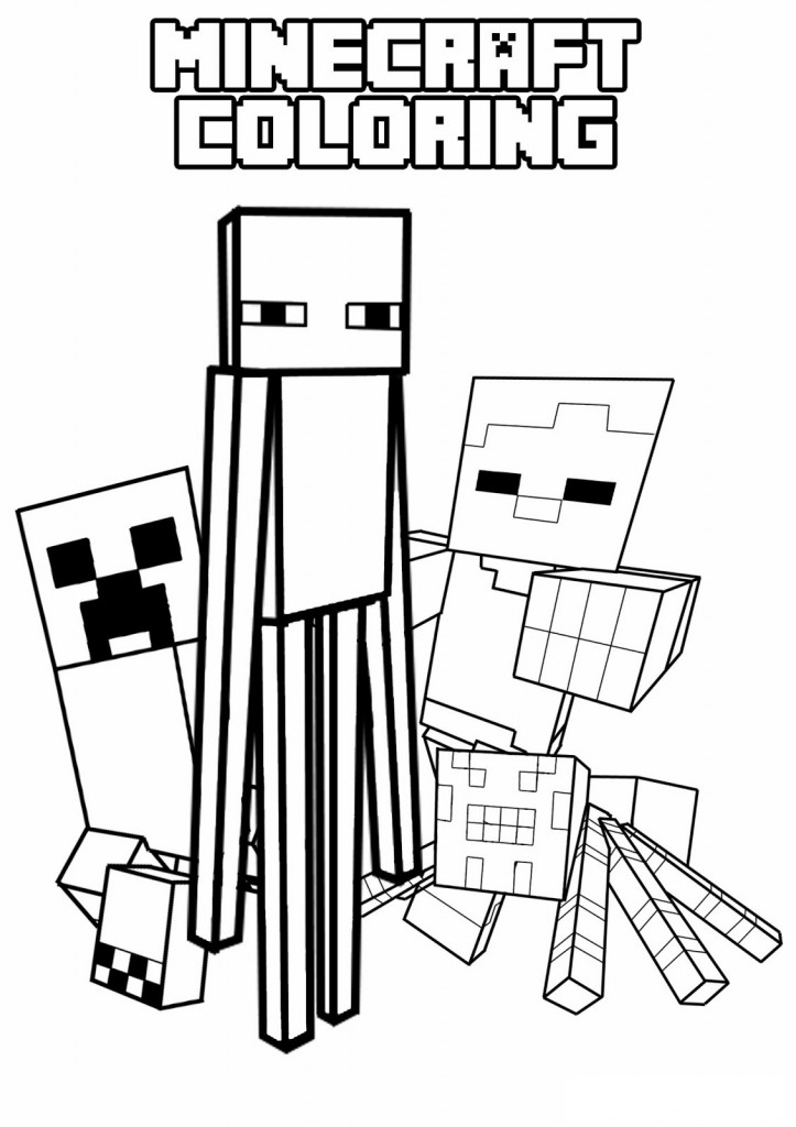 723x1024 Minecraft Coloring Pages Printable For Kids