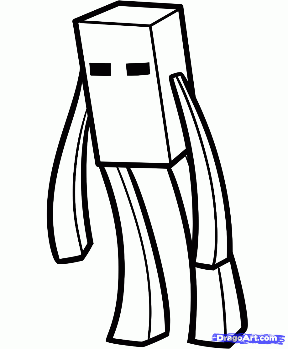 919x1113 Minecraft Enderman Coloring Pages