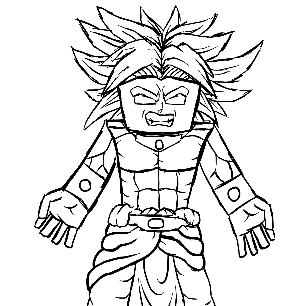 1280x1280 How To Draw Broly Step