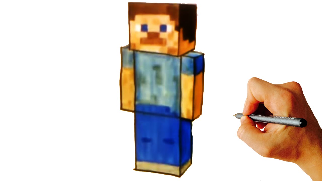 1280x720 How To Draw Steve From Minecraft Step