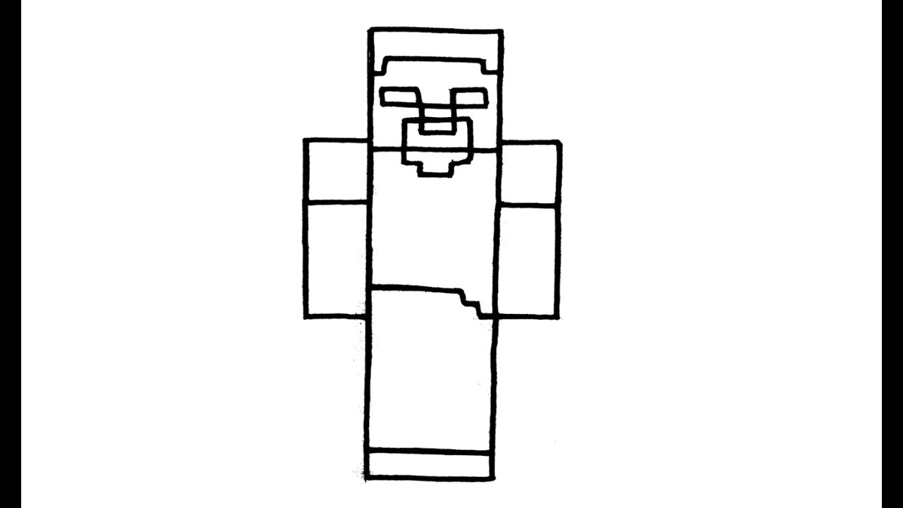 Minecraft Herobrine Drawing | Free download on ClipArtMag