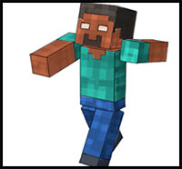 200x186 How To Draw Minecraft Video Game Characters Drawing Tutorials