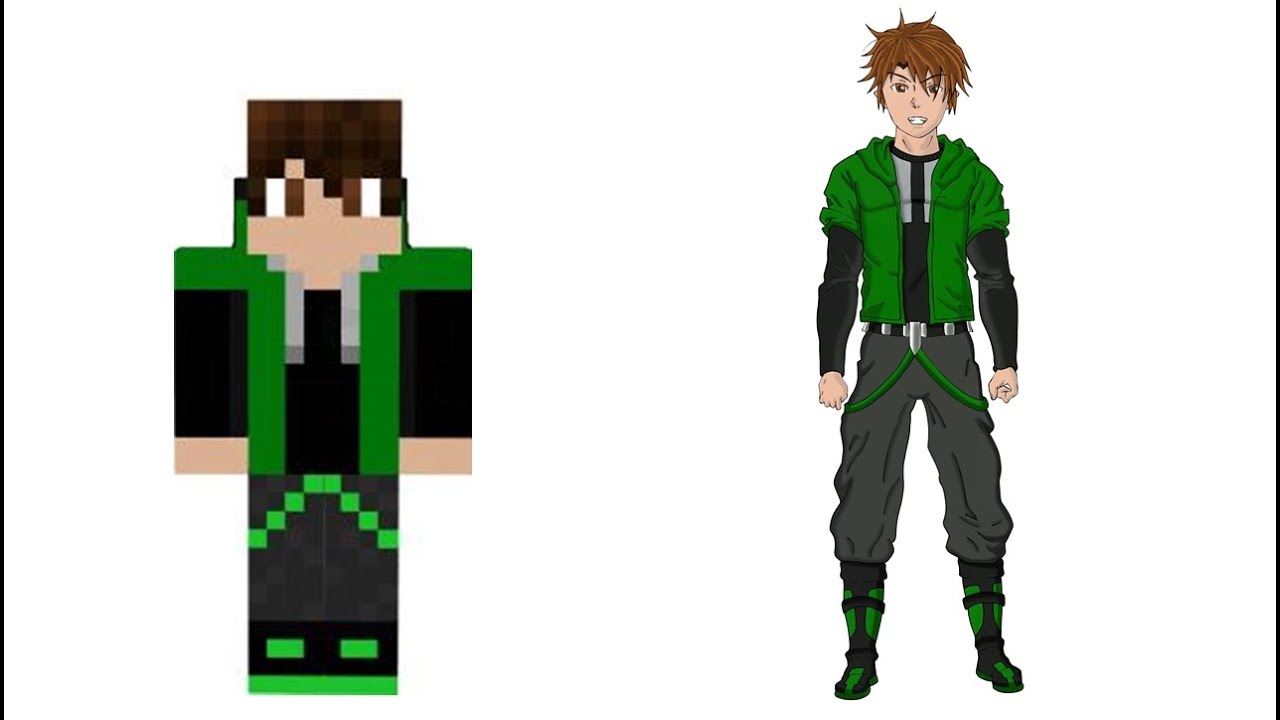 1280x720 Drawing Minecraft Character In Anime Style