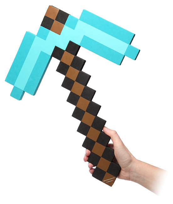 551x650 minecraft foam diamond pickaxe thinkgeek