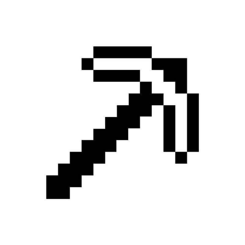 800x800 Minecraft Pickaxe Decal