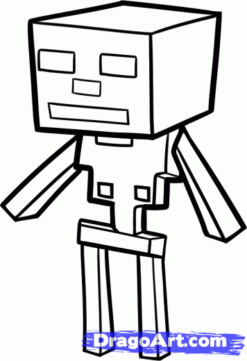 356x520 Learn How To Draw A Minecraft Skeleton, Minecraft Skeleton, Video
