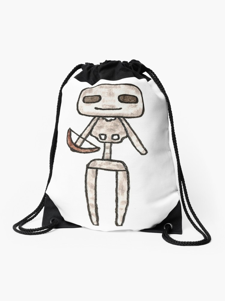 750x1000 Minecraft Chibi Skeleton Drawstring Bag
