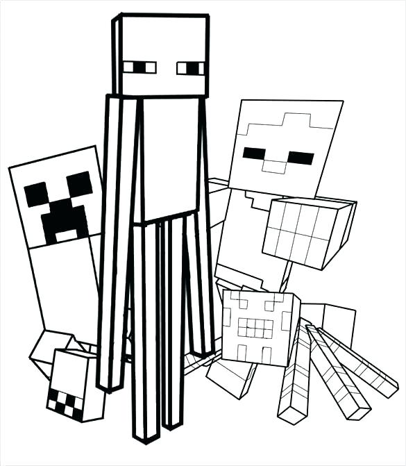 585x671 Minecraft Colering Pages Printable Coloring Pages Minecraft Wolf