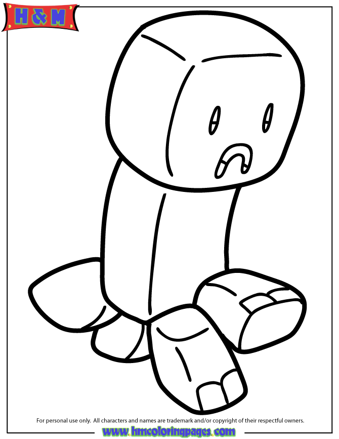 670x867 Minecraft Coloring Pages Creeper