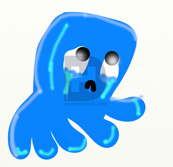 582x560 Sad Minecraft Squid Drawing