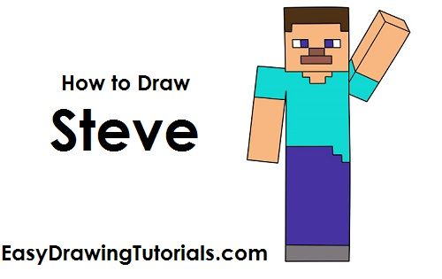 500x315 How To Draw Steve Minecraft Drawing Minecraft Drawings, How