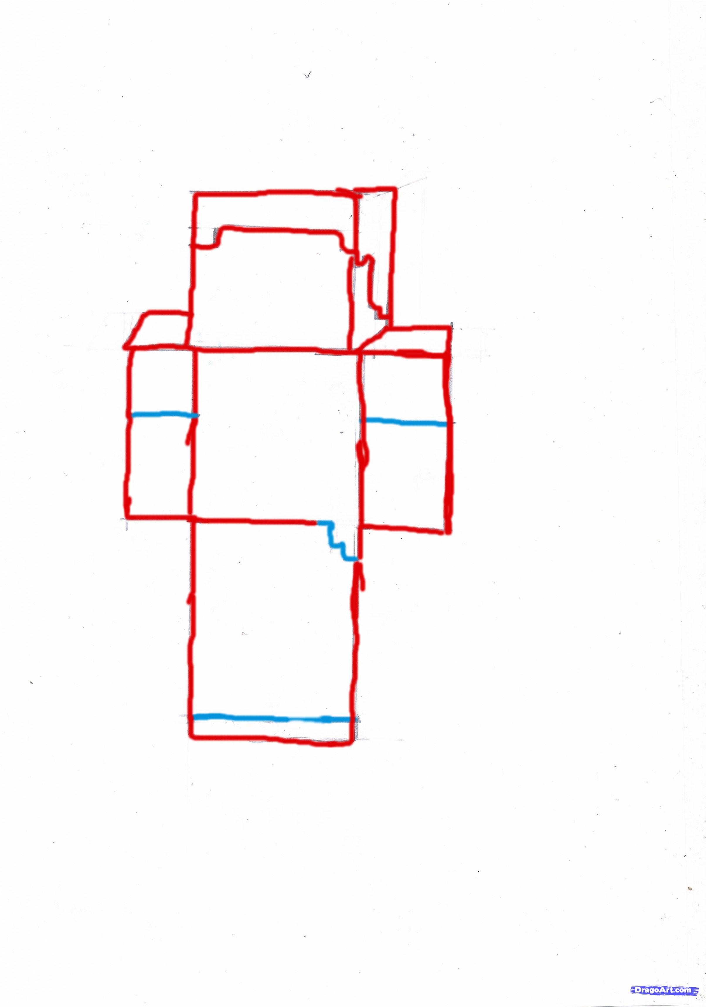 2409x3437 Step How To Draw Steve Minecraft