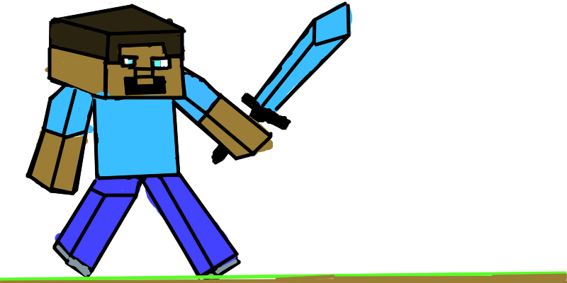 800x400 My First Minecraft Drawing On The Computer