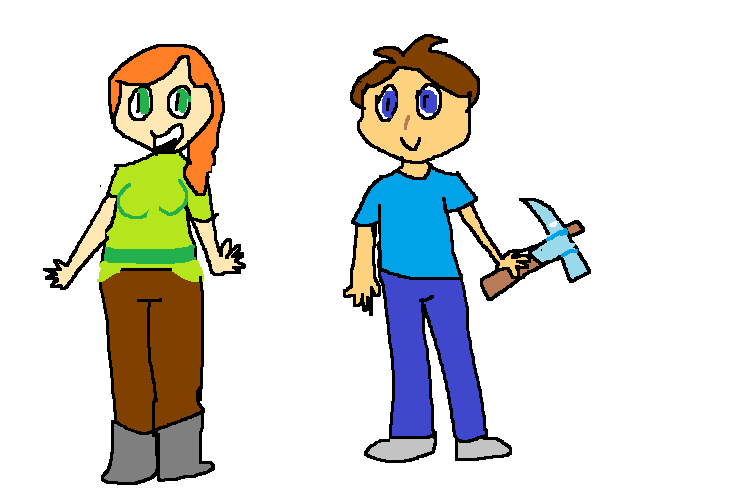 741x501 So I Tried Drawing Alex And Steve From Minecraft
