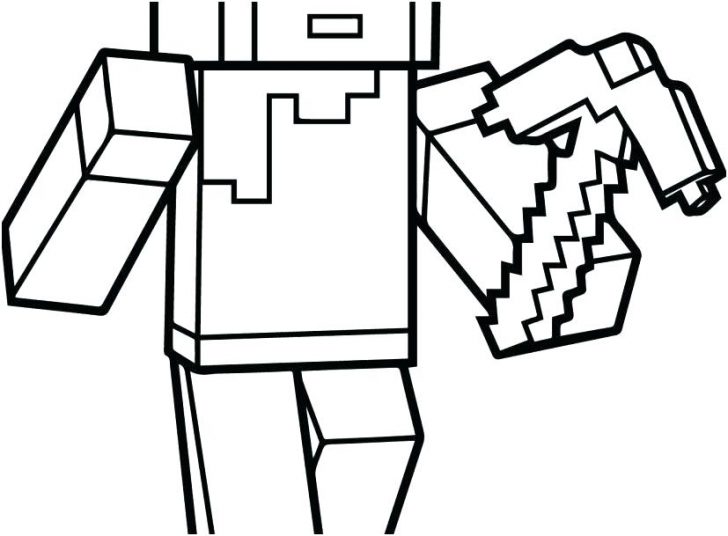 728x536 Minecraft Herobrine Coloring Pages Printable Sword Pdf Story Mode