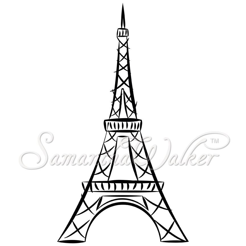 864x864 How To Draw Mini Eiffel Tower Step In Drawings