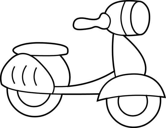 550x425 Mini Scooter Coloring Page