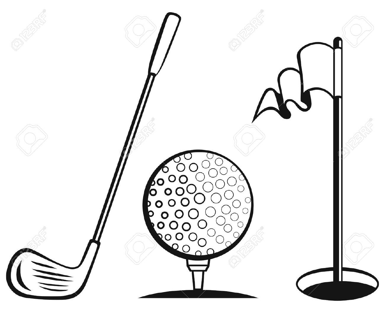 1300x1058 Golf Ball Vector