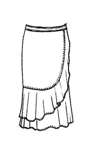 356x500 Paula Ryan Ruffle Overlay Front Skirt