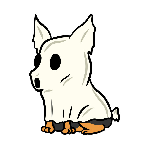 630x630 Funny Miniature Pinscher Scary Ghost Costume Halloween