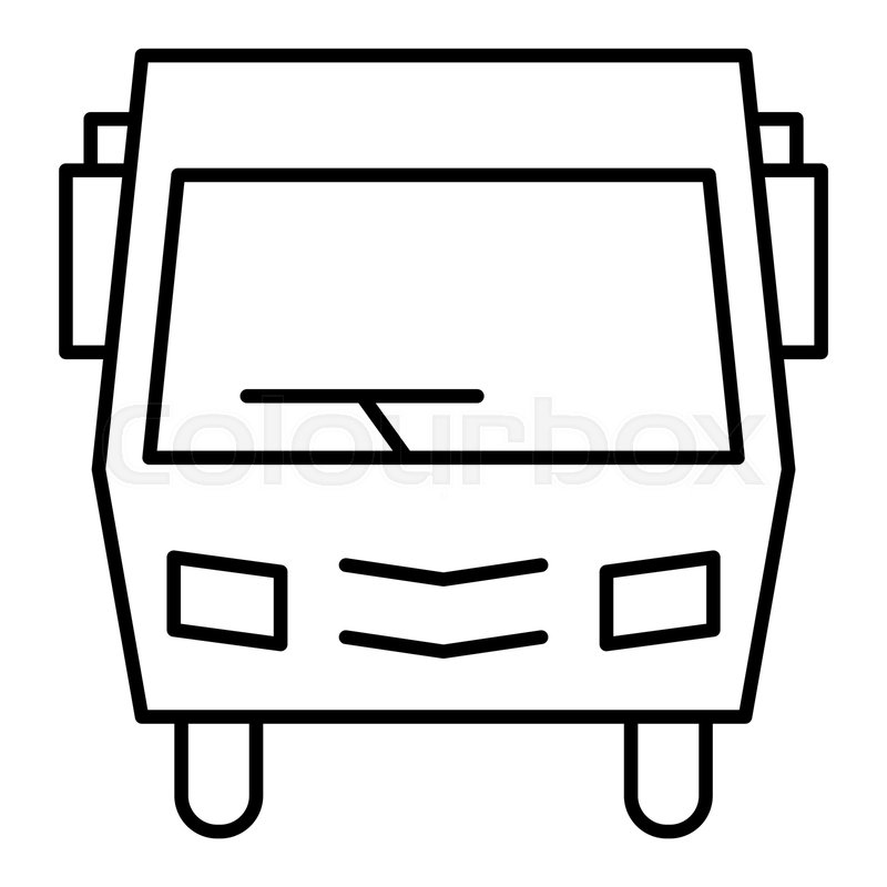800x800 Minibus Thin Line Icon Modern Minibus Stock Vector Colourbox