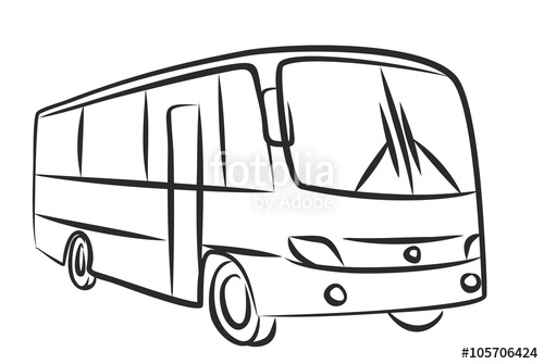 500x335 Sketch Of Passenger Bus Stock Photo And Royalty Free Images