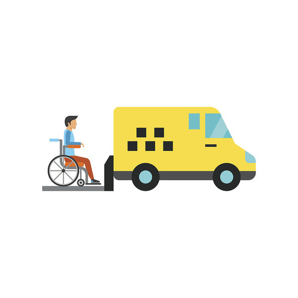 600x600 Yellow Minibus Icon Art Print