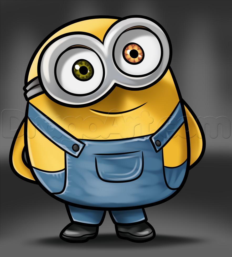 883x978 How To Draw Bob From Minions, Step