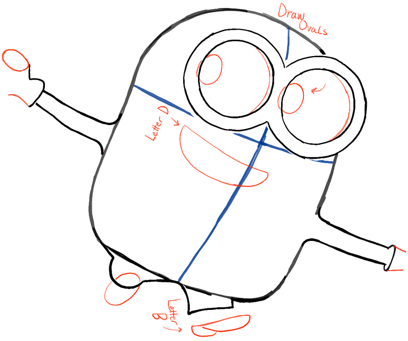 800x668 How To Draw Bob The Minion With A Teddy Bear From The Minions