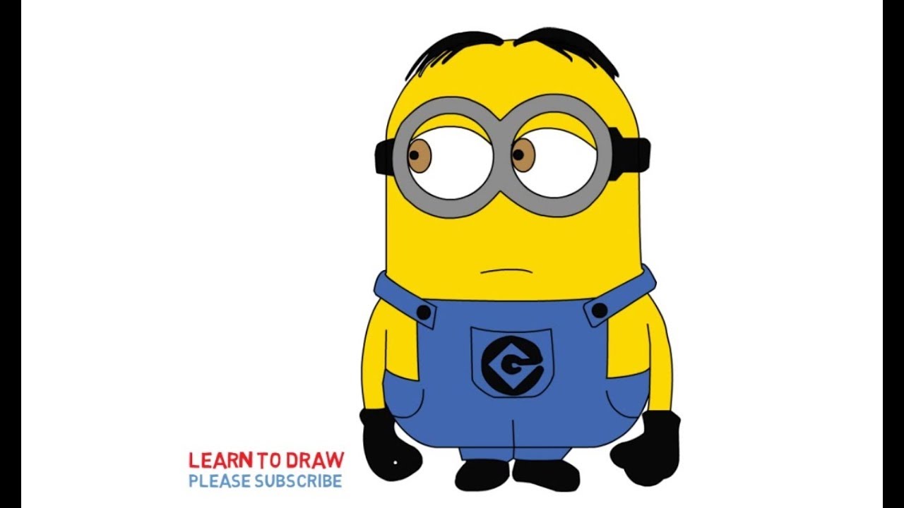 1280x720 How To Draw Minion Dave Step