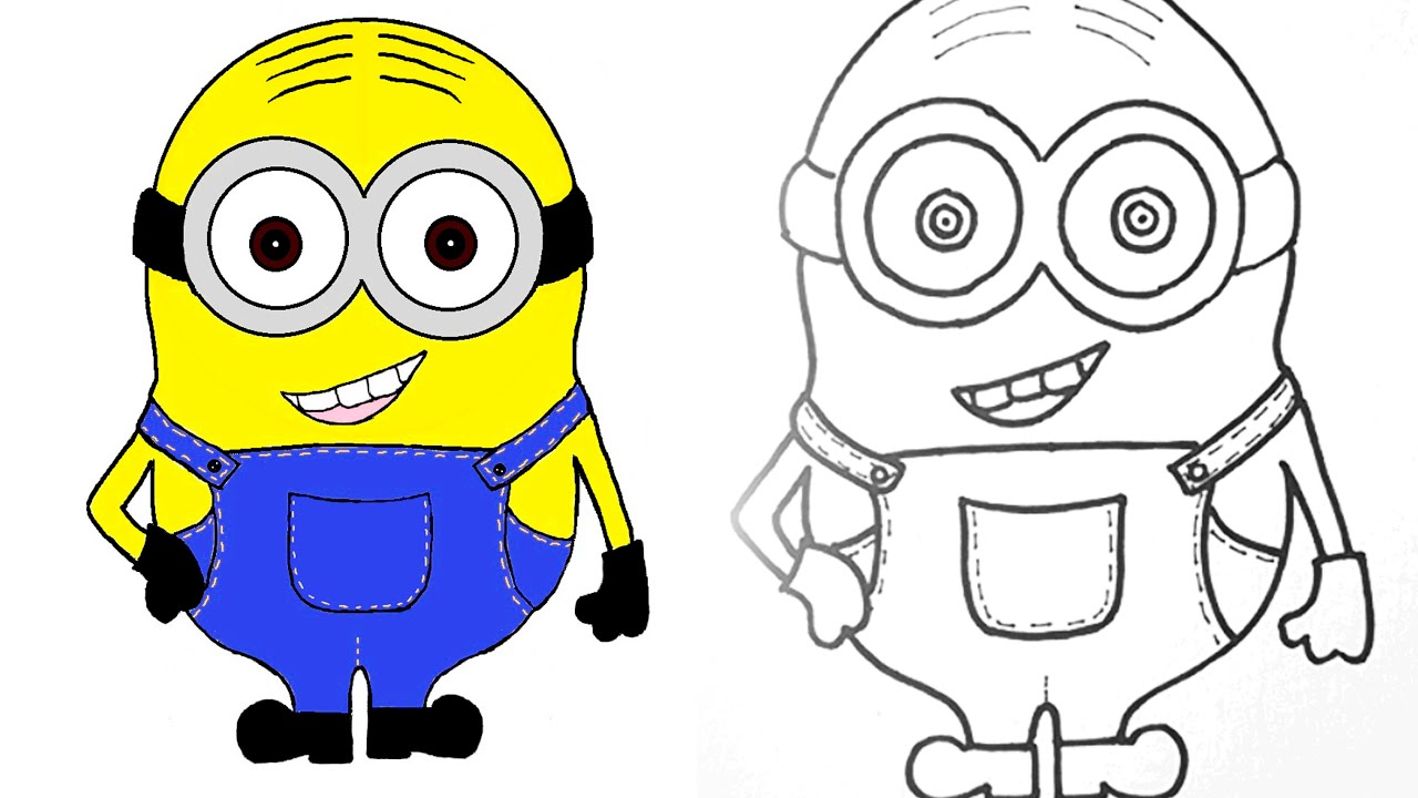 1280x720 minion how to draw and color a minion step