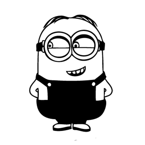 500x500 Collection Of Free Minion Clipart Outline Amusement Clipart