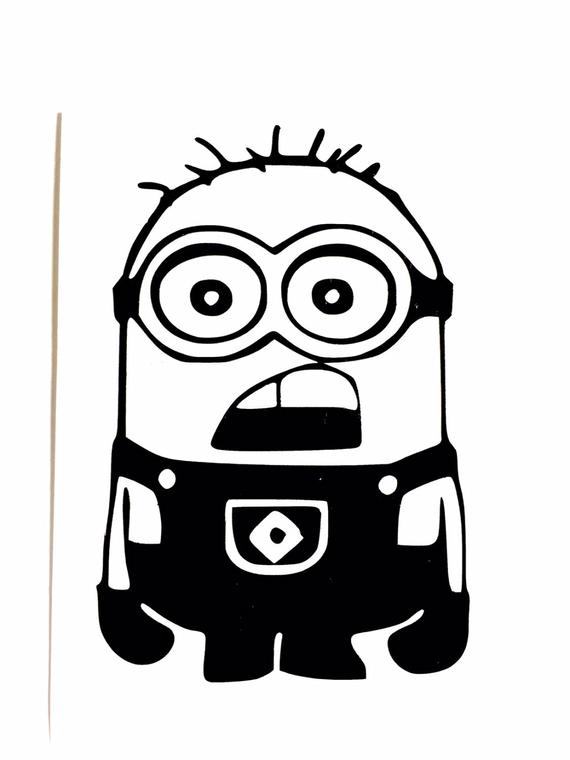 570x760 diy minion vinyl decal despicable me decal cartoon decal etsy