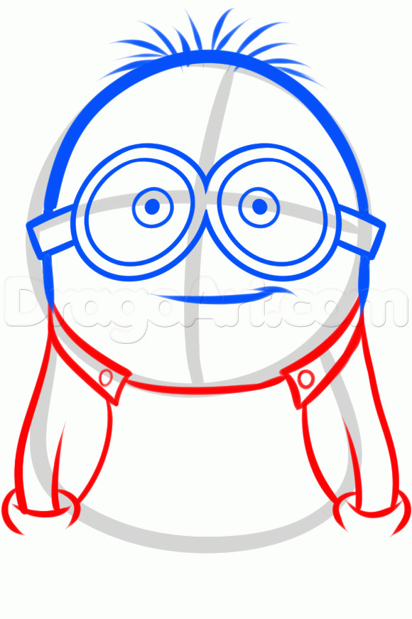 580x871 How To Draw A Minion How To Draw A Minion From Despicable Me Grus