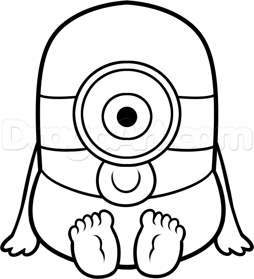 868x952 How To Draw A Baby Minion, Step