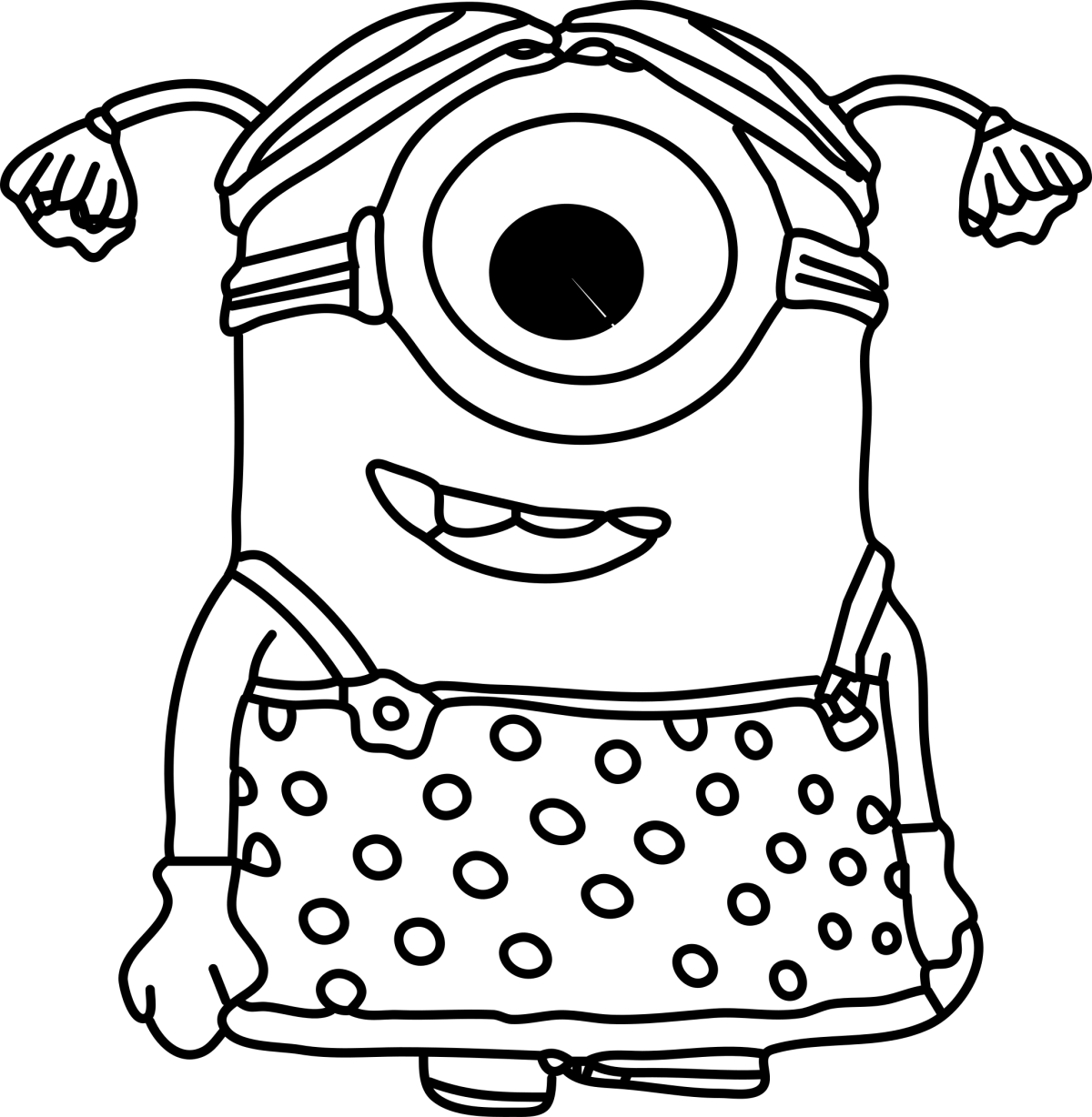 1200x1228 Collection Of Free Minion Drawing Eye Download On Ui Ex