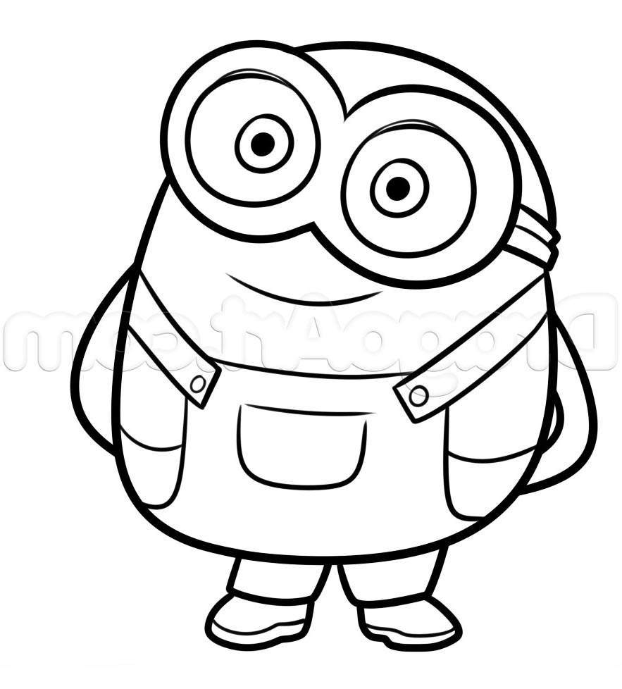 883x978 Minions Coloring Pages Awesome For Boys Bob