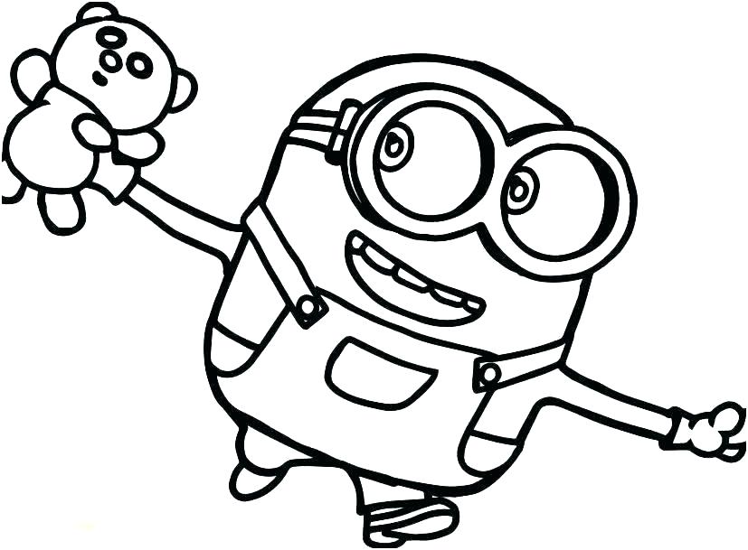827x609 Coloring Pages Of Minions