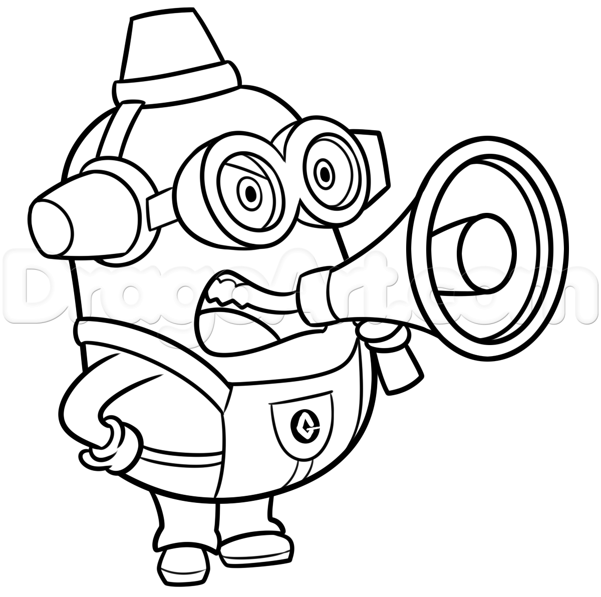 1200x1192 Easy Drawing Tutorial Minion Minion How To Draw And Color