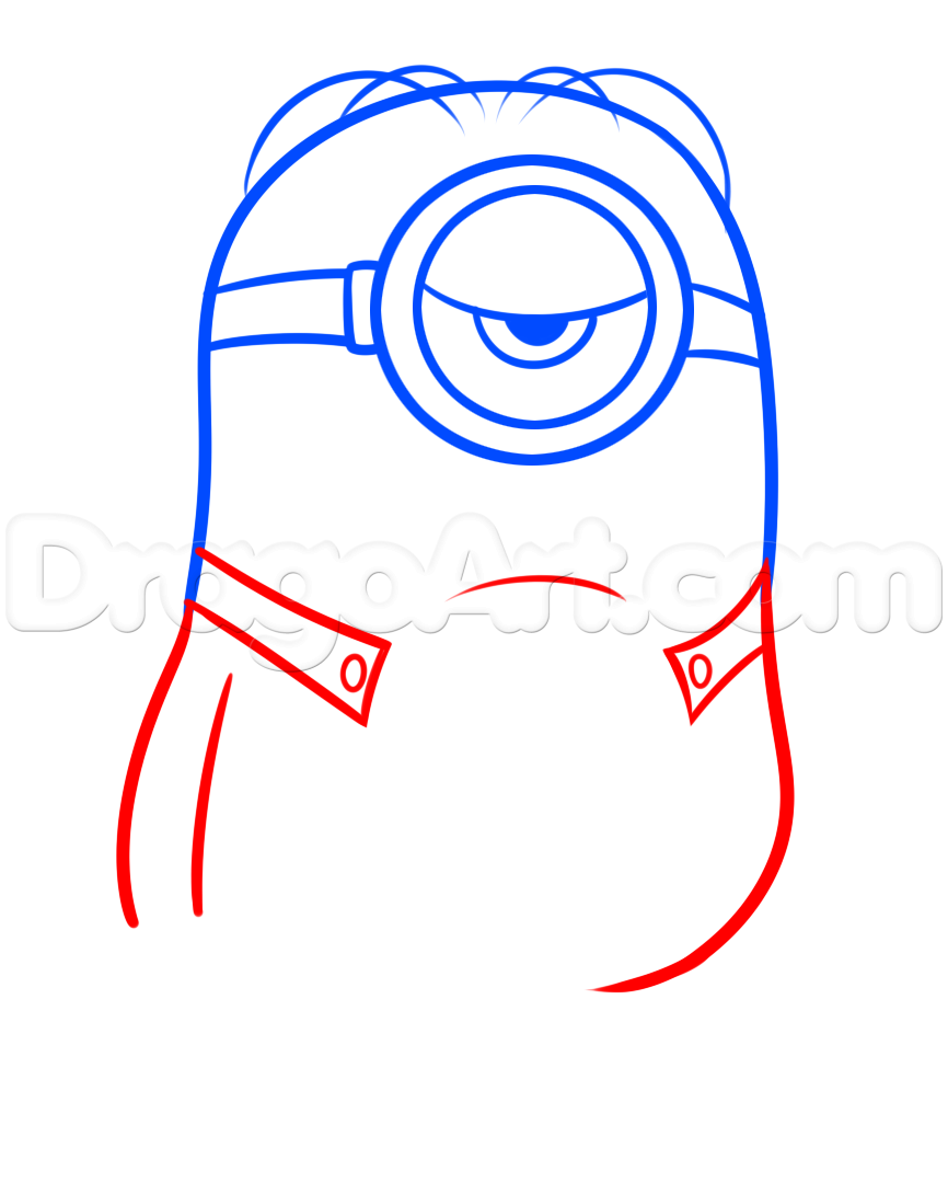 866x1080 How To Draw Stuart From Minions, Step