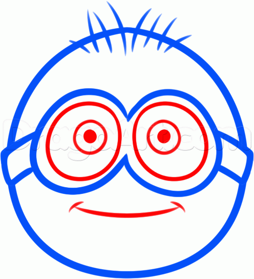 496x544 How To Draw A Minion For Kids, Step